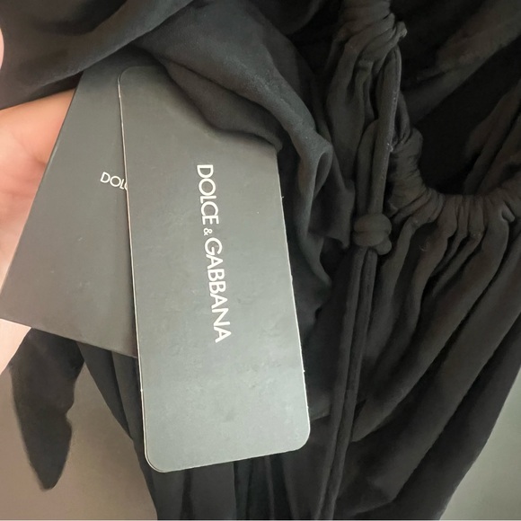 Dolce & Gabbana Cut Out Midi Dress In Nero Black Size IT 42 NEW! W/ tags - Picture 9 of 12